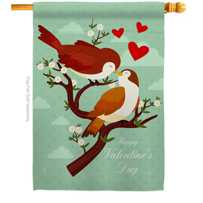 Drapeau de maison en polyester à 2 côtés True Love 40 x 28 po