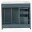 Ensemble de meuble-lavabo 36 po avec lavabo en céramique, armoire de rangement en bois massif, ensemble autoportant avec 3 tiroirs et portes à fermeture douce-193506902