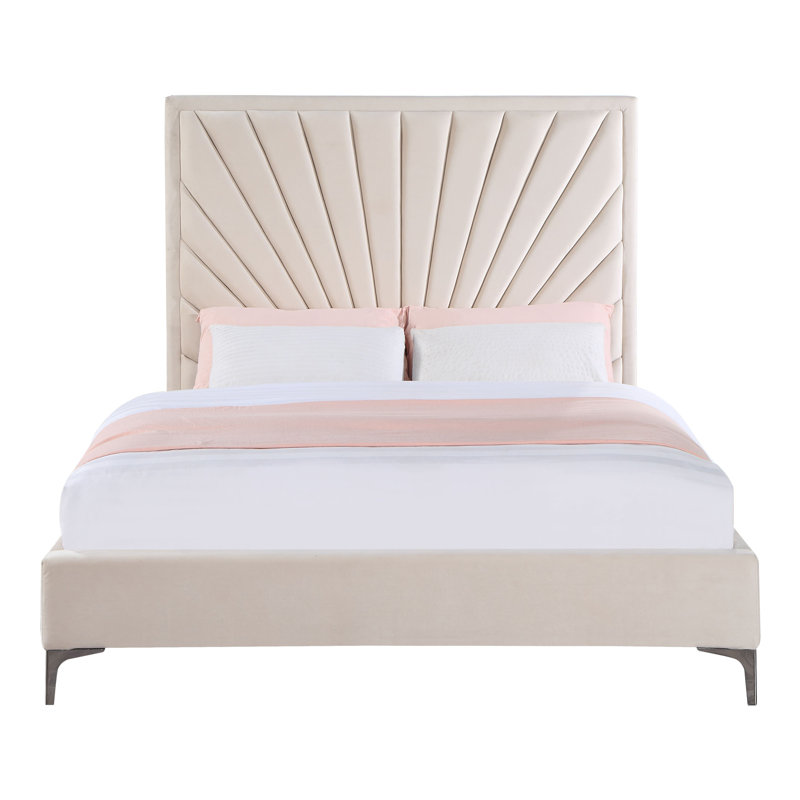 Eany Tufted Upholstered Platform Bed, Queen