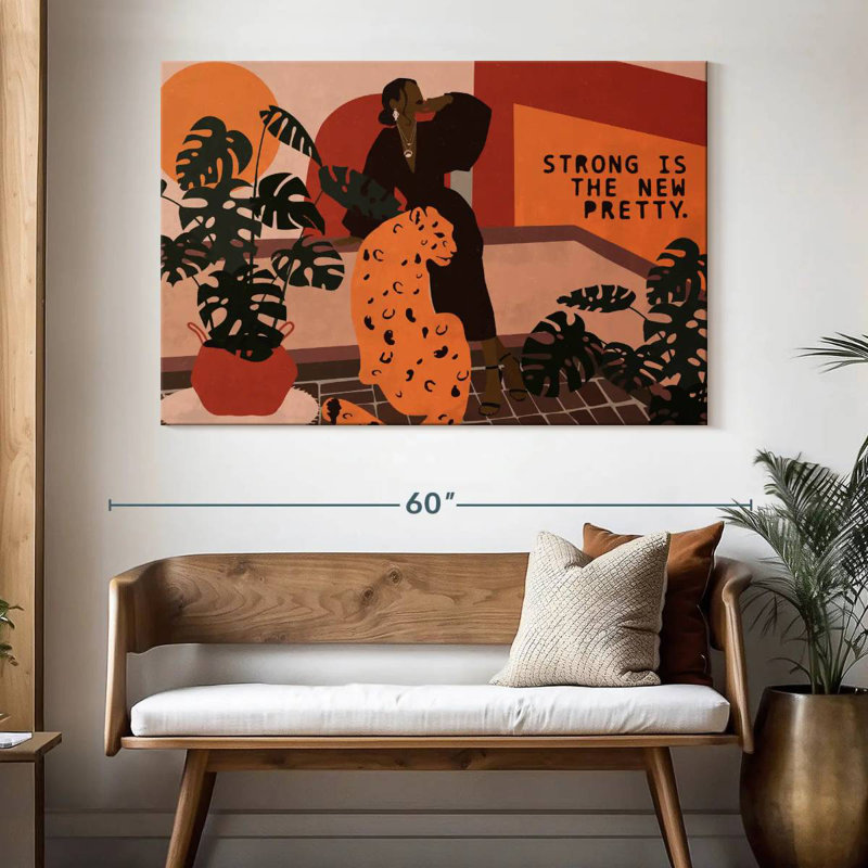 Strong African Woman, 34" H x 51" W