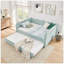 Canapé-lit convertible polyvalent 3-en-1 avec couchette coulissante et poches de rangement latérales Gingham, idéal pour les petits espaces-129675528-129675531