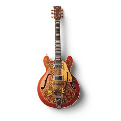 Ornate Electric Guitar Comforter