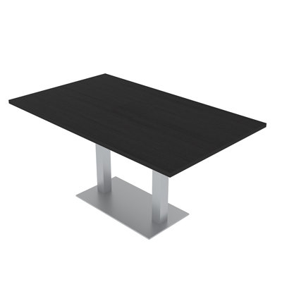 Table de conférence rectangulaire avec base en métal double