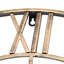 Horloge murale ronde classique en métal, grand format, chiffres romains, décoration intérieure (dorée, 60 cm de diamètre)