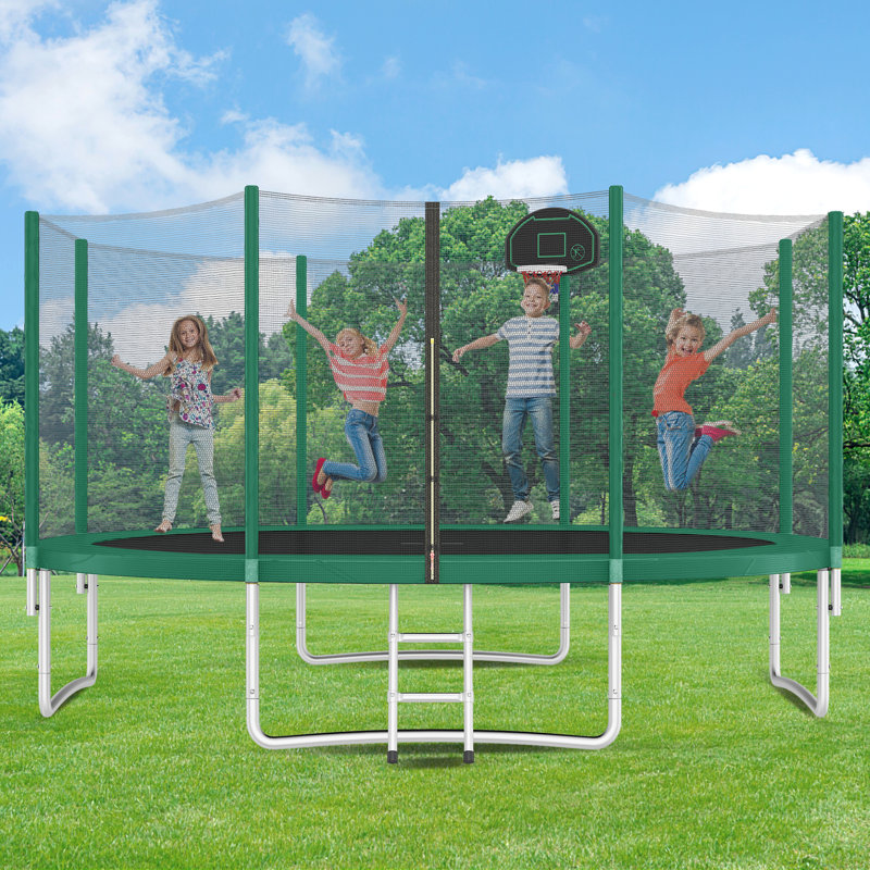 Trampoline pour enfants_105X168X168, Vert
