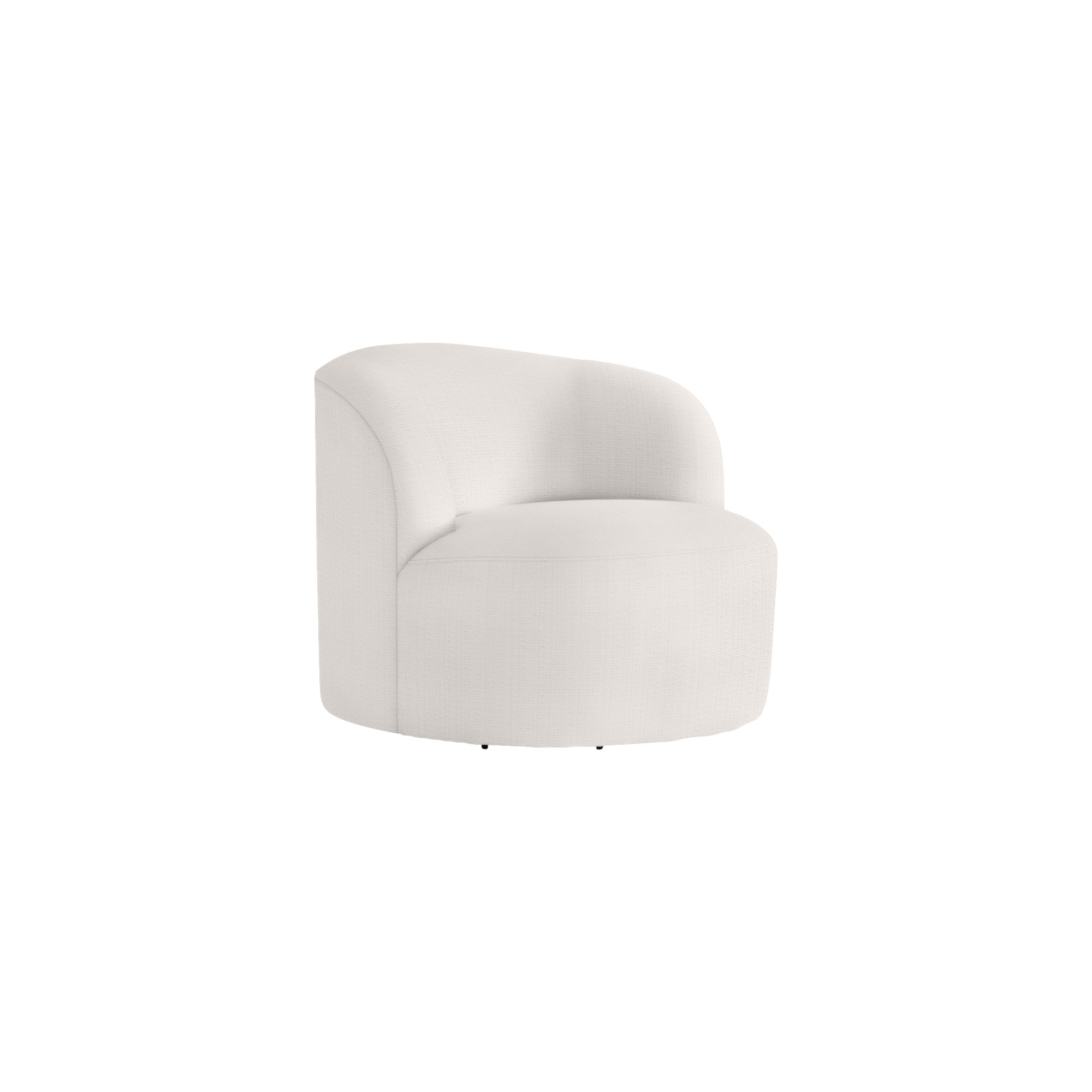 Mulia Swivel Patio Chair with Cushions, White Sunbrella 6063-000