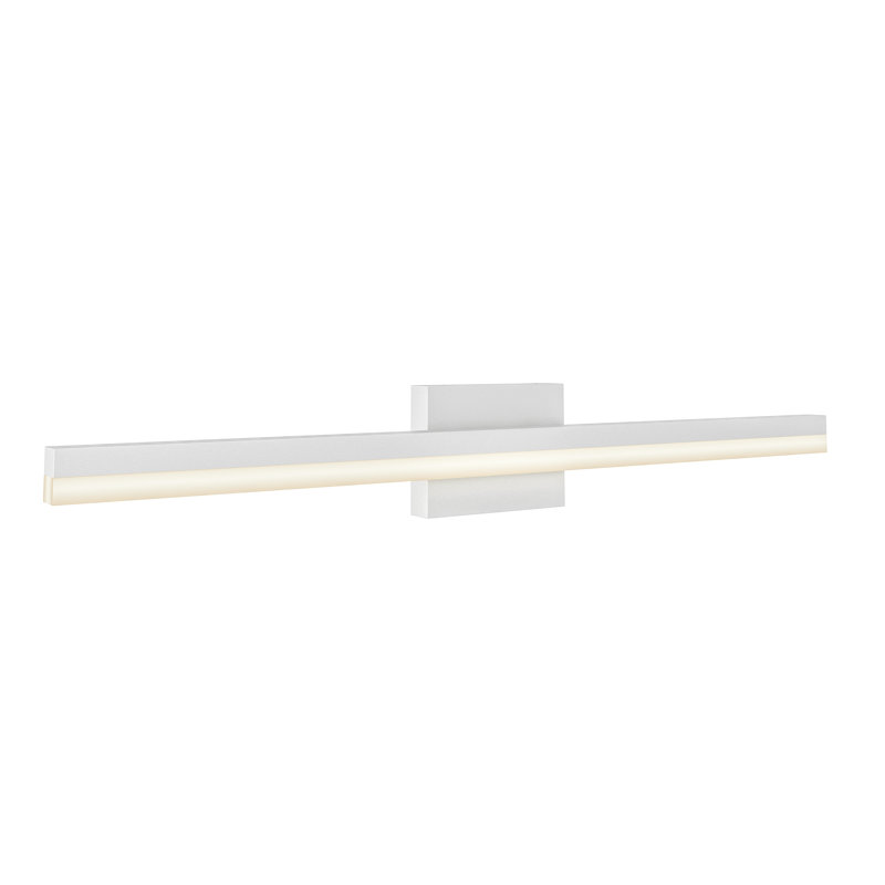 Barre d'éclairage de salle de bain 1 lumière DEL Peoa, Nickel satiné
