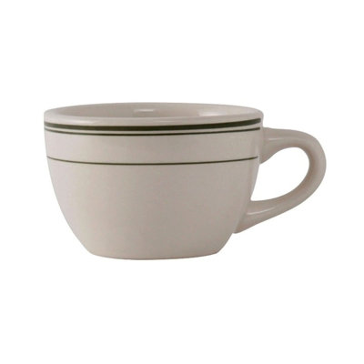 Tasse courte en porcelaine Yanco Green Band