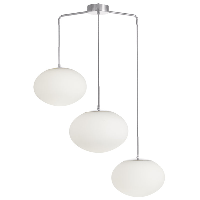 Luminaire suspendu 3 lumières Tavion, Chrome poli