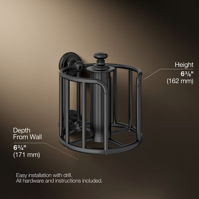 Artifacts® Toilet Tissue Carriage, Matte Black