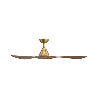 Carve 3 Natural Wood Blade Smart Ceiling Fan With Remote Control Included, Works With Alexa and iOS or Android App