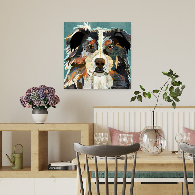 Art contemporain aussi pour chien, H 18 po x l 18 po