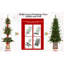 Arbre de Noël vert 4 pi avec base scintillante - 100 lumières DEL multicolores, 396 pointes, baies rouges et pommes de pin, branches pleines en PE / PVC, pot lumineux festif-382517000