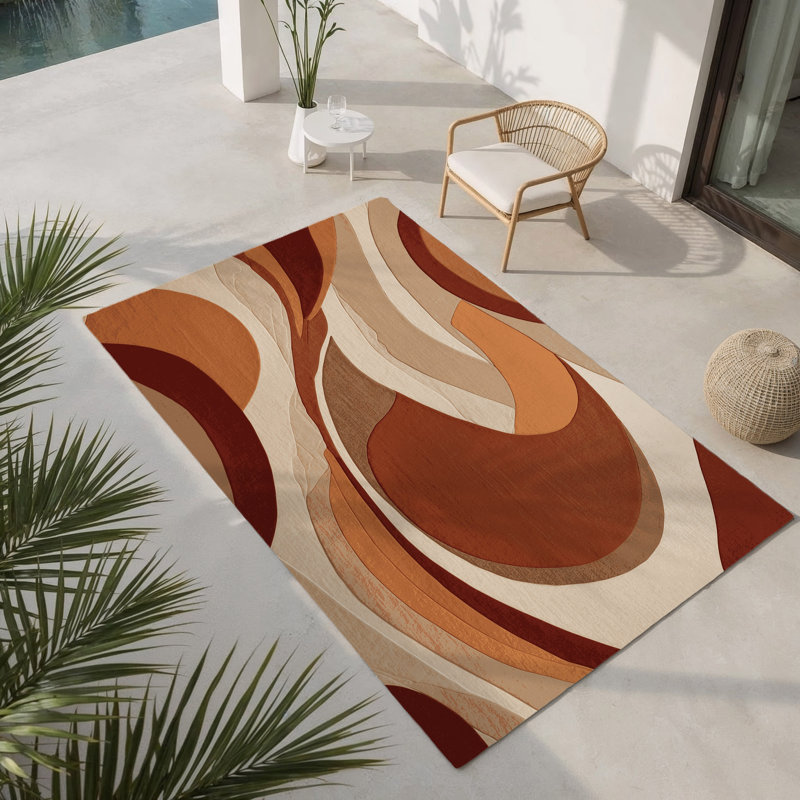 Tapis intérieur et extérieur Twilight Ripple, Rectangle 1 pi 6 po x 2 pi 6 po