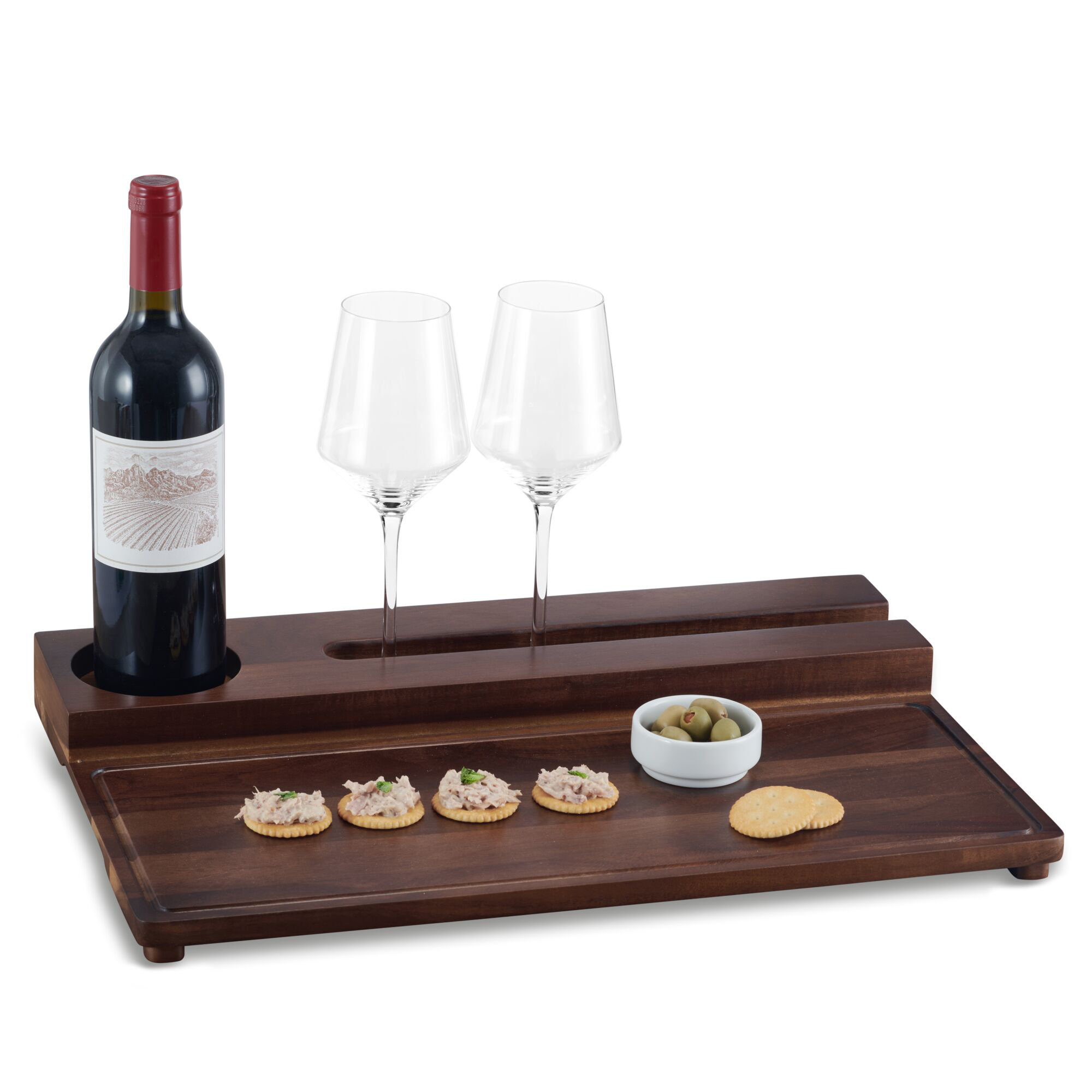 Gourmet Basics By Mikasa Wine And Charcuterie Wood Serve Tray