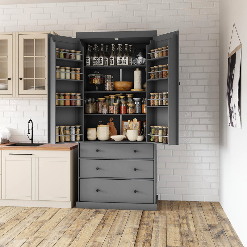 Armoire de rangement Farmhouse, Gris