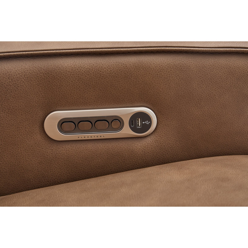 Canapé inclinable électrique avec console Windsor, appuis-tête électriques, lombaire Windsor, Brun