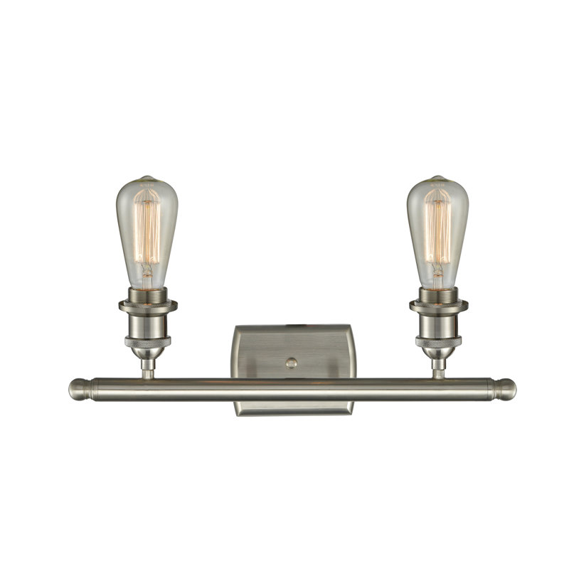 Orrington 2 - Light Dimmable Vanity Light, 6 Watt Vinage LED Bulb, Brushed Satin Nickel