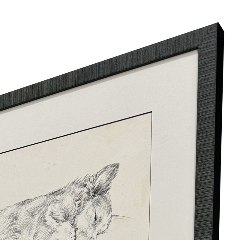 Art antique avec croquis de chien