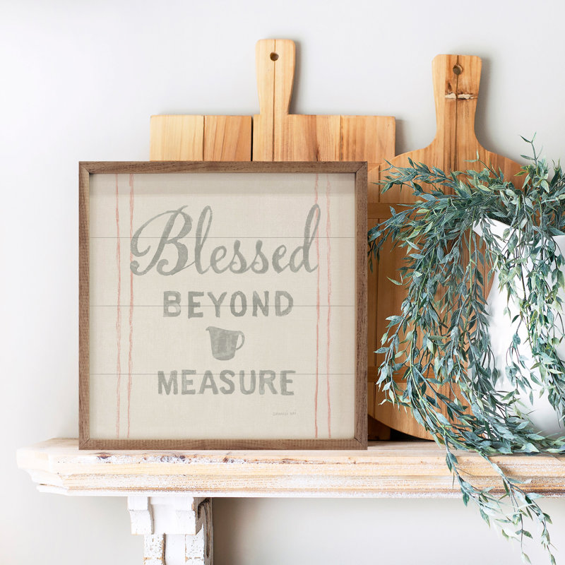 «Floursack Kitchen VI Blessed Beyond Mesure» par Danhui Nai, H 8 po x l 8 po