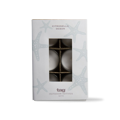 Citro Ocean Glass Votives S/6