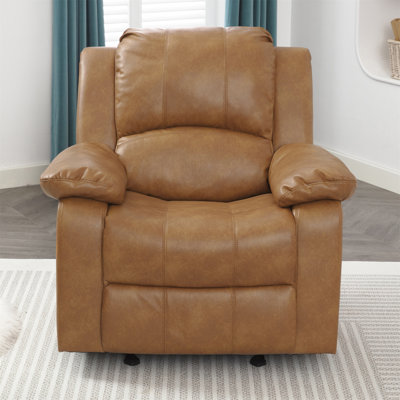 Charlotte Saddle Leather Gel Glider Recliner