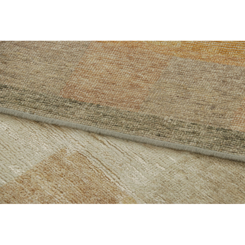 Hand Knotted Silk and Wool Rug