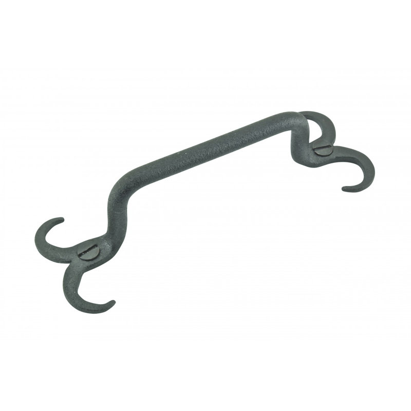 Rustic Iron Bar Pull with RSF Finish and Mounting Hardware