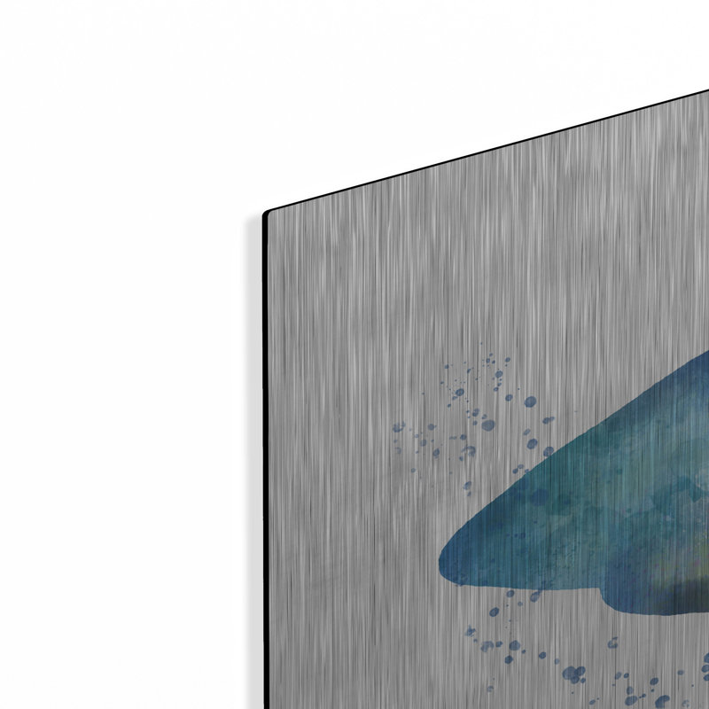 «Watercolor Shark I» par Linda Woods, H 24 po x l 48 po
