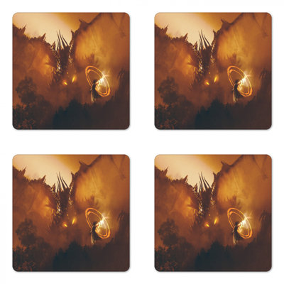 Square 4 Piece Coaster Set