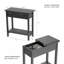 Table de bout étroite Shumate - Console mince avec compartiment de rangement et tablette inférieure pour le salon, le couloir, l'entrée et les petits espaces-1088229914