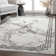 Gerde Marble Gray Abstract Pattern Flat-Pile Rug