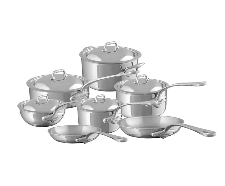 Mauviel M'STONE 3 10-Piece Cookware Set With Cast Stainless Steel