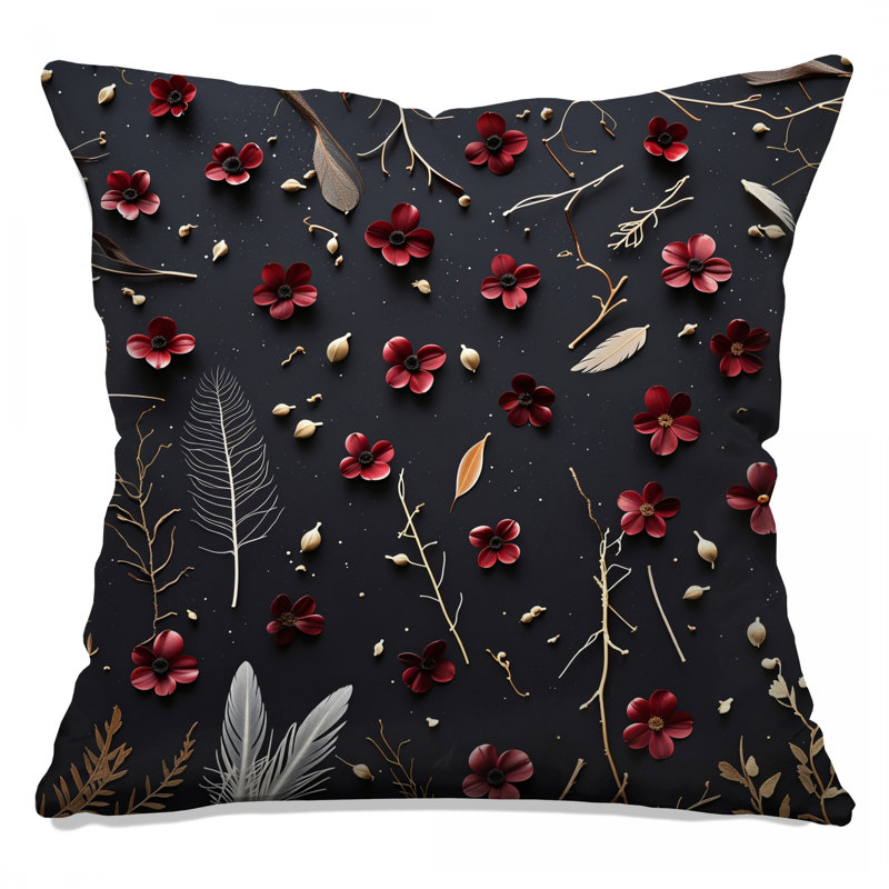 Coussin Floral, 16 x 16 inches