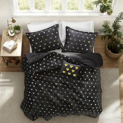 Ultra Soft Plush Bedding Sets, Twin Xl Metal Heart Modern Home
