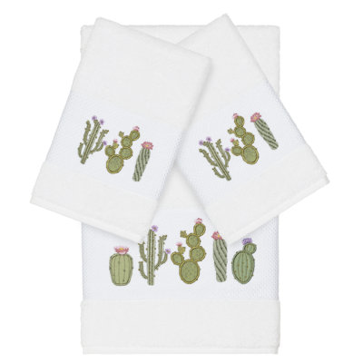 Mila 100% Turkish Cotton Embellished 3 Piece Towel Set