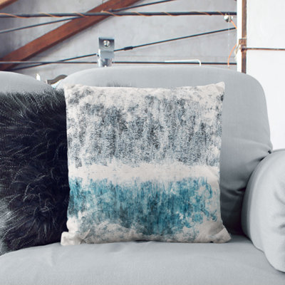 Forest Reflecting in Lake Louise Watercolour Cushion with Filling