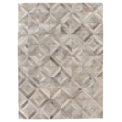 Natural Hide Cowhide Geometric Indoor Rug