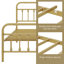 Metal Bed Frame with Vintage Headboard-435665680-440224278