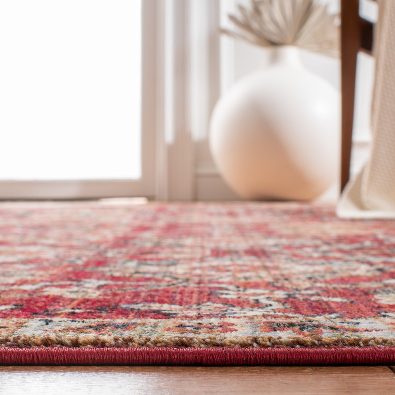 Tapis oriental rouge / ivoire Berndt, Tapis de couloir de 2 pi x 8 pi
