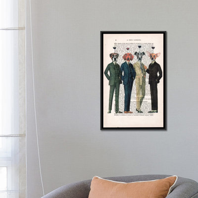 «Vintage Paper Series: The Wine Club», impression sur toile