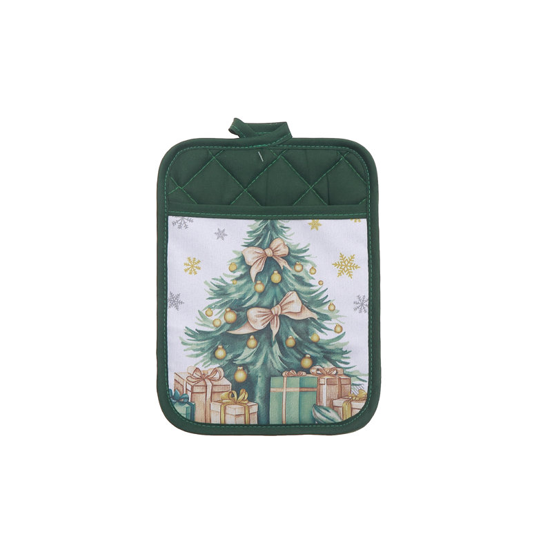 Support à casserole avec poche (arbre de Noël) - ensemble de 6