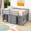 Lit mezzanine 3 tiroirs avec bureau mobile et tablettes-645570714-645570710