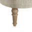 Repose-pieds capitonné ovale capitonné beige Bedford Clara-55456644
