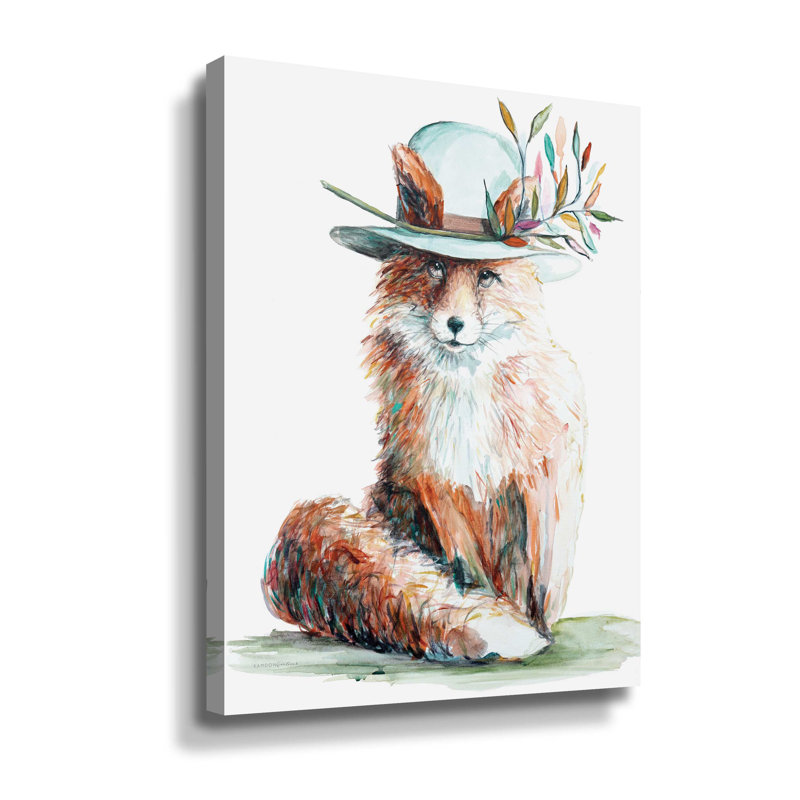 " Enchanted Fox ", 32" H x 24" W x 2" D, Wrapped Canvas