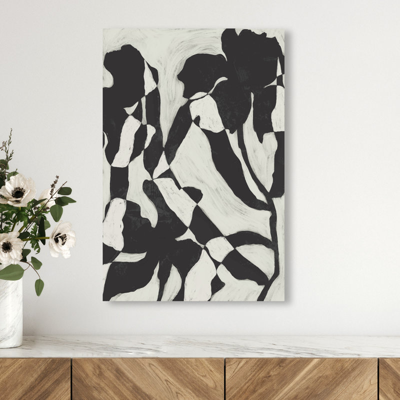 Floral Contrast Print by Oliver Gal, 15"H x 10"W, Gallery Wrapped