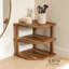 Étagère de coin à 3 niveaux, séchoir à vaisselle en bois d'acacia et rangement pour épices pour comptoir de cuisine, armoire, garde-manger et salle de bain