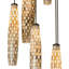 Luminaire suspendu en bronze 8 lumières Akio