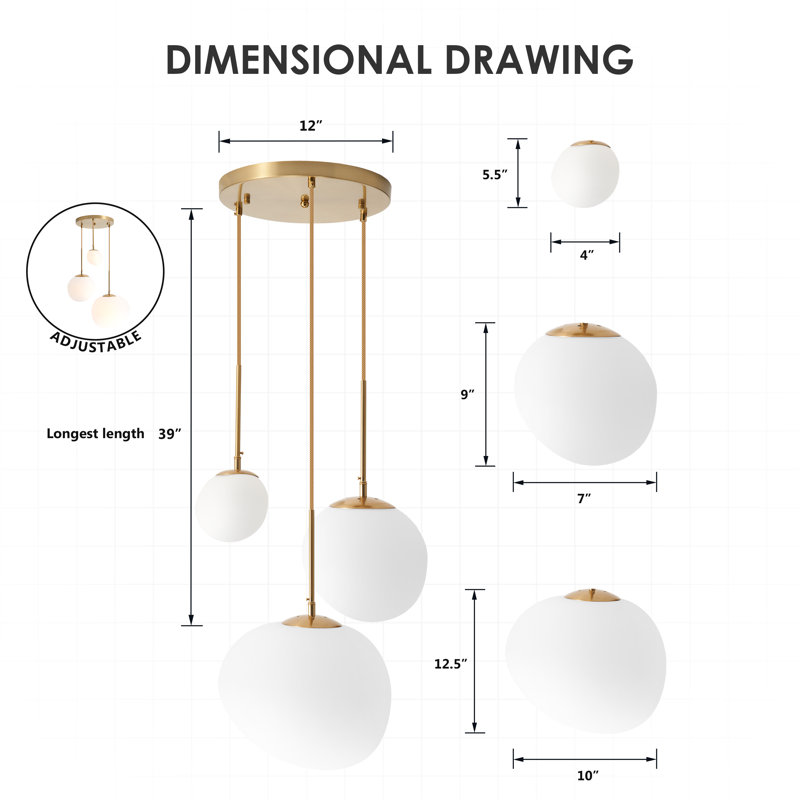 Kessell 3 - Light Dimmable Geometric Chandelier
