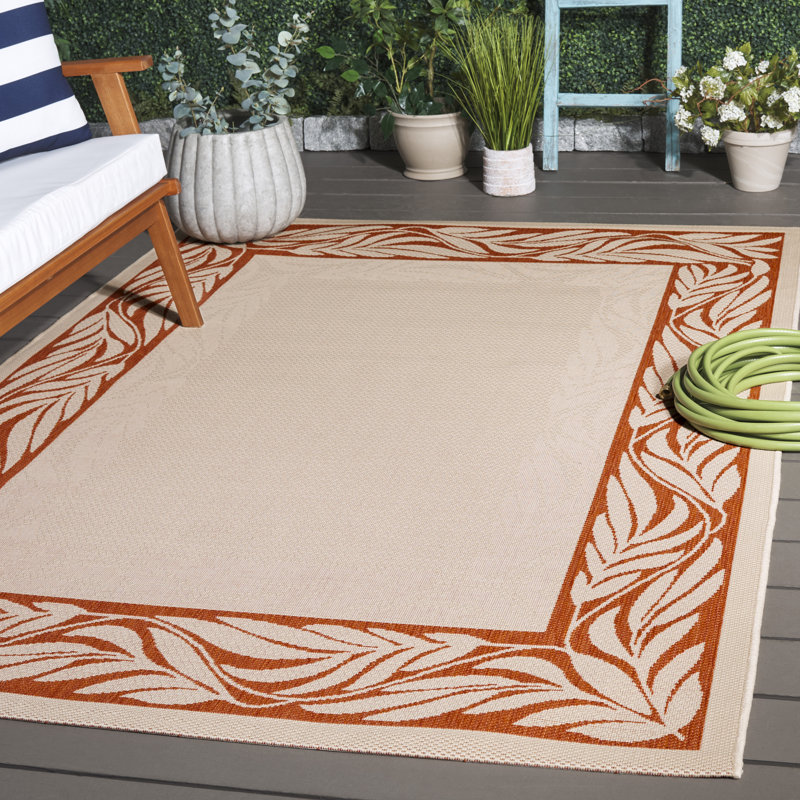 Tapis d'intérieur / extérieur à fleurs Herefordshire Performance, Rectangle 5 pi 3 po x 7 pi 7 po